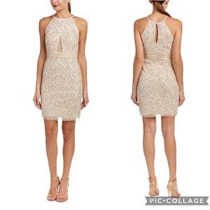 Sequin Halter Mini Dress